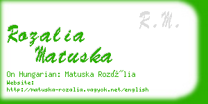 rozalia matuska business card